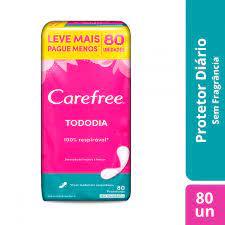 imagem de ABSORVENTE  CAREFREE L80 P60 TODO DIA S/PERFUME NOVO