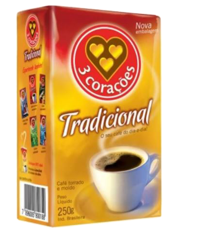 imagem de CAFE 3 CORACOES TRAD. 250G