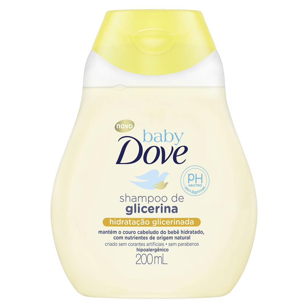 imagem de SHAMPOO DOVE 200ML BB. HID. GLICERINADA