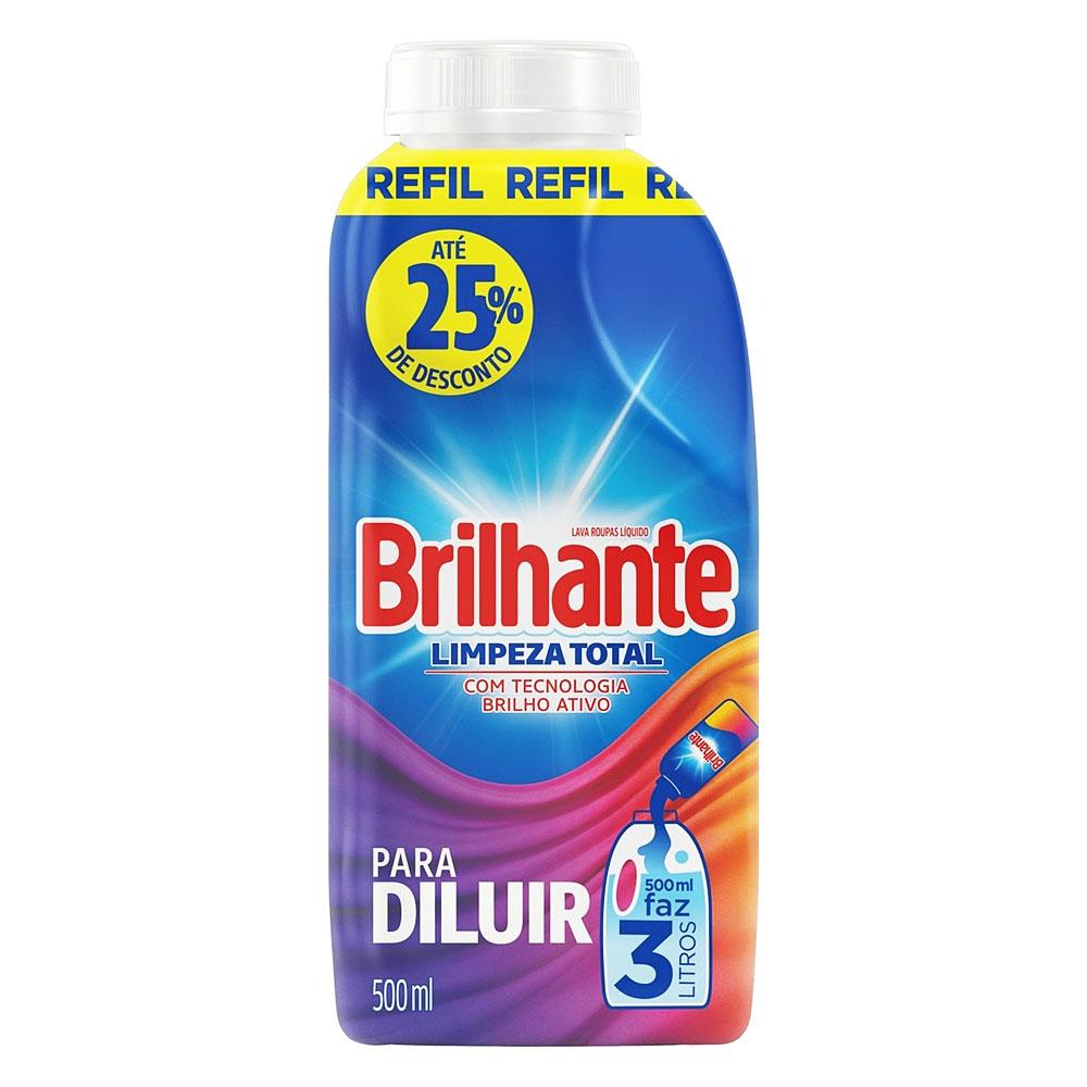 imagem de DETERGENTE LIQUIDO BRILHANTE 900ML HIGIENE TOTAL SC