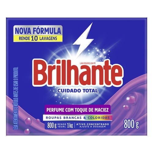 imagem de DET.PO BRILHANTE 800G CX CUIDADO TOTAL