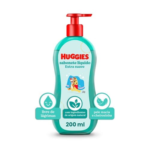 imagem de SABON.LIQ.HUGGIES 200ML EXT.SUAVE