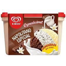 imagem de SORVETE 2L KIBON NAPOLITANO CREME CHOCOLATE E FLOCOS