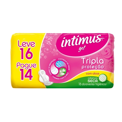 imagem de ABSORVENTE INTIMUS GEL T.PR.SC.AB.L16P14