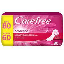 imagem de ABSORVENTE CAREFREE 80P60 T.DIA C/PERF.UN