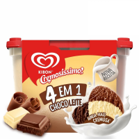 imagem de SORVETE 2L KIBON CREMOS.CHOCOLATE LEITE  4EM1